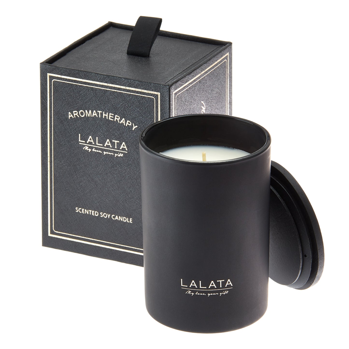 Black Candle - Scented Coconut+Mango+Amber