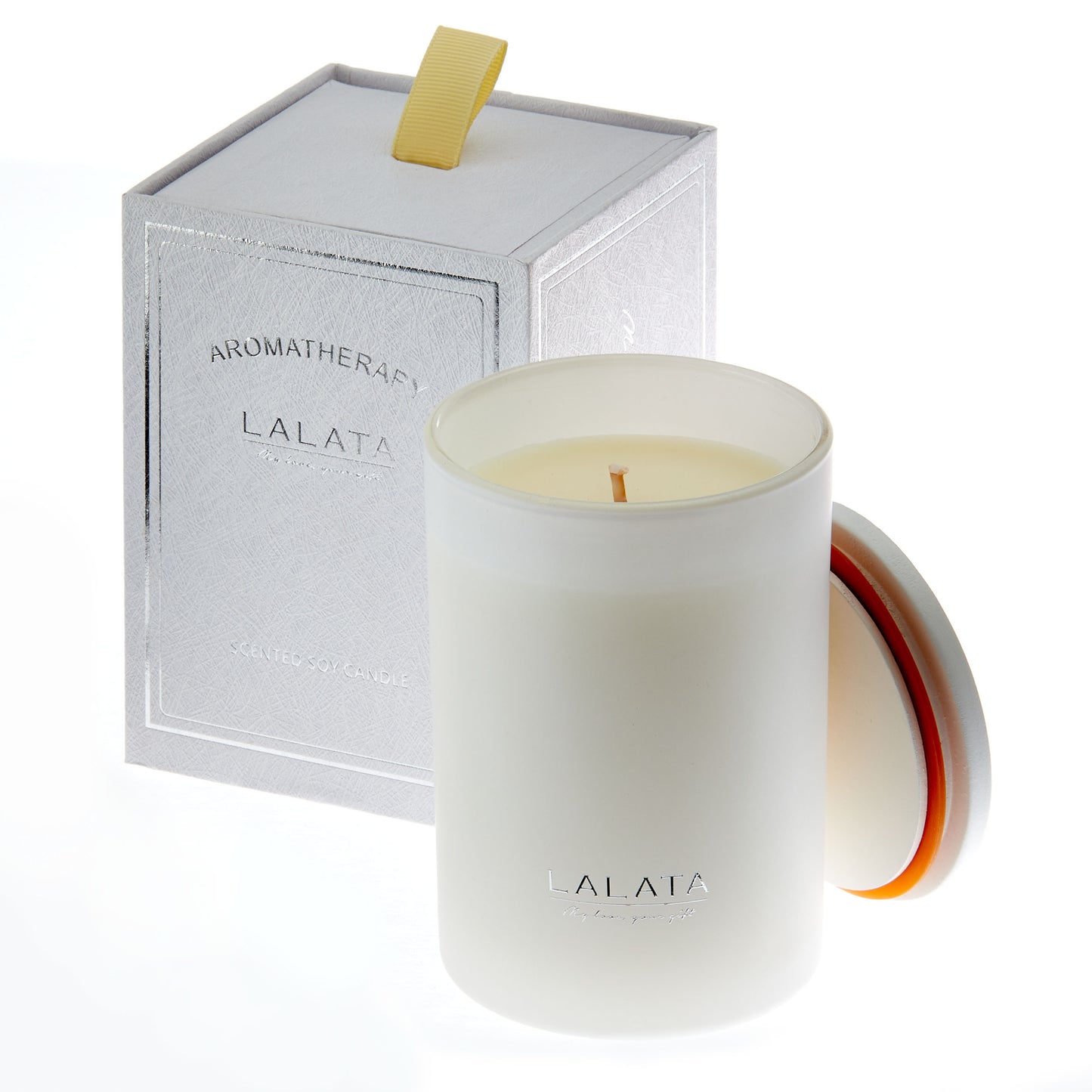 White Candle - Scented Grapefruit+Lemon+Basil