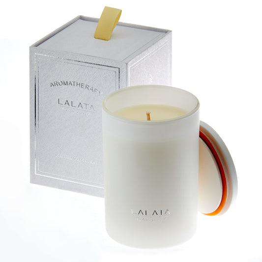 White Candle - Scented Grapefruit+Lemon+Basil