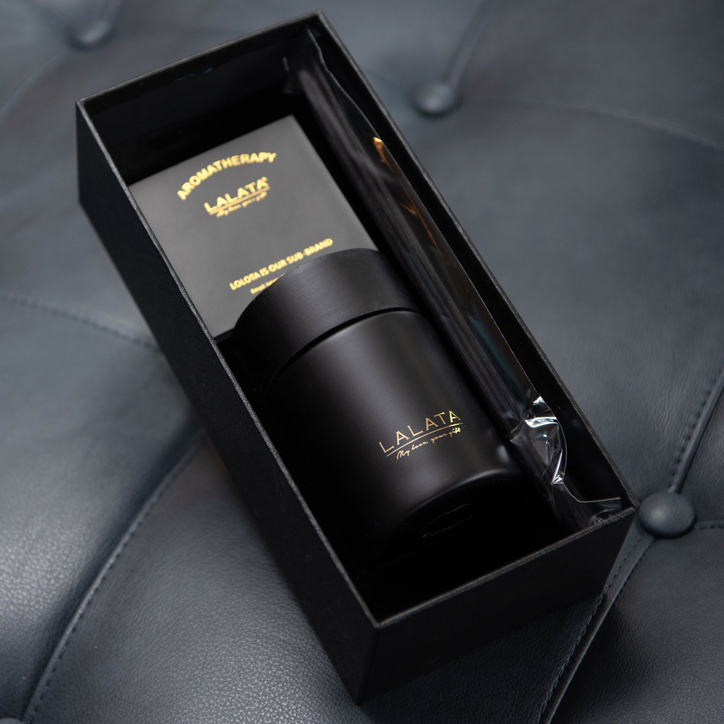 Black Diffuser - Scented Eucalyptus+Lavender