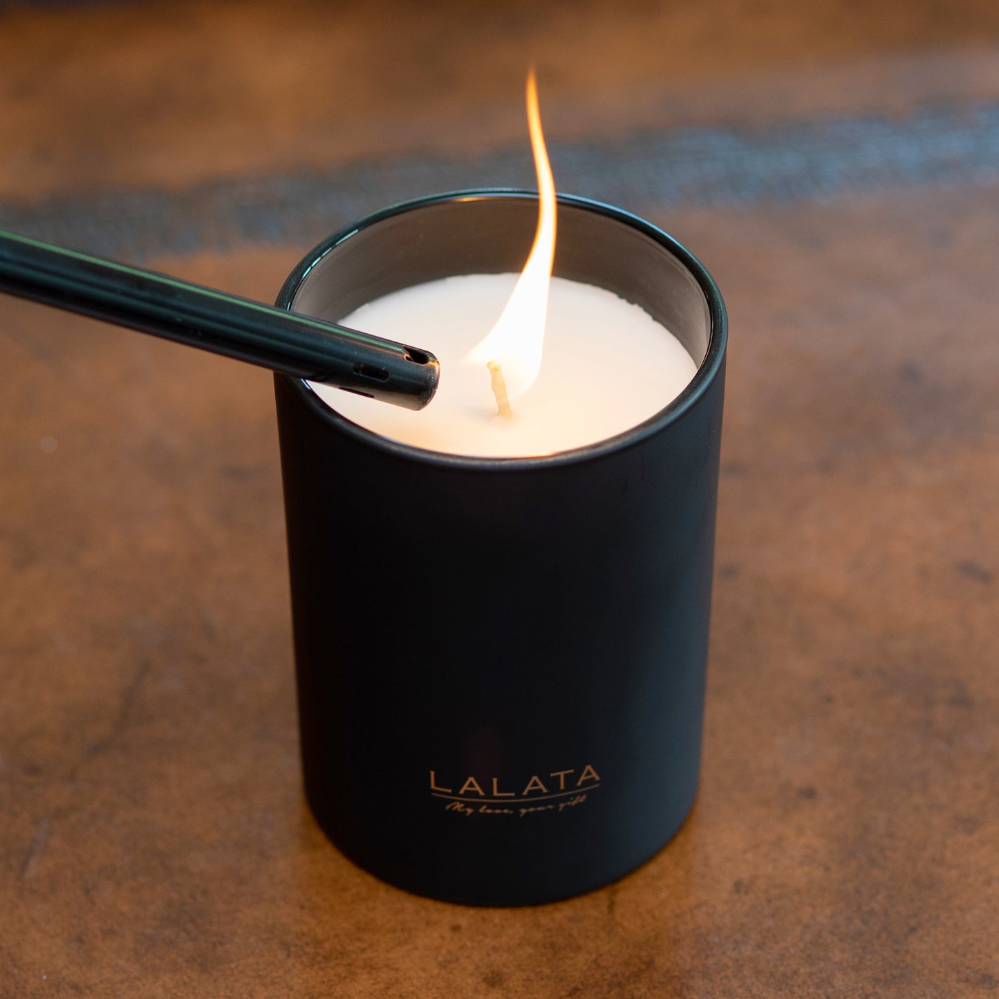 Black Candle - Scented Eucalyptus+Lavender